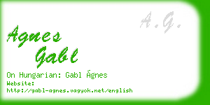 agnes gabl business card